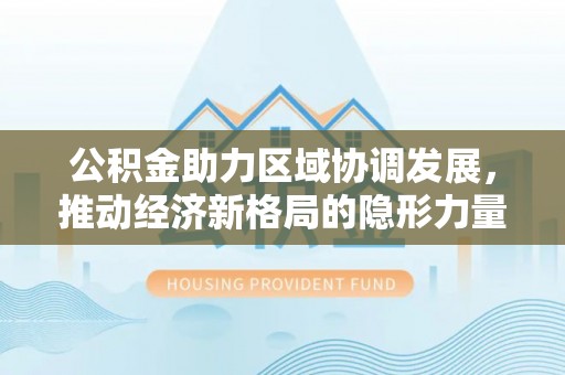 政策公积金助力区域协调发展，推动经济新格局的隐形力量