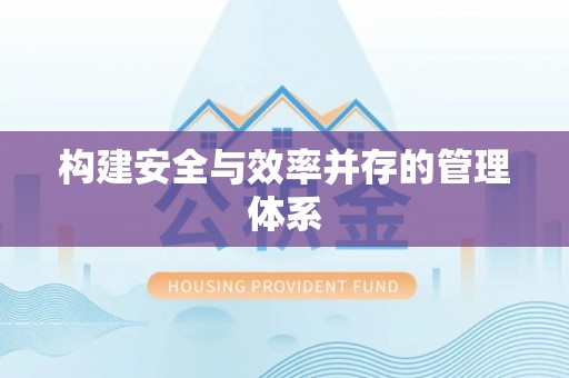 政策构建安全与效率并存的管理体系