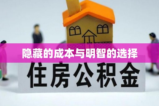 政策隐藏的成本与明智的选择