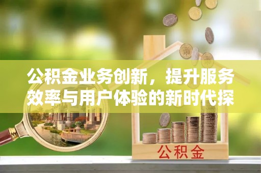 政策公积金业务创新，提升服务效率与用户体验的新时代探索
