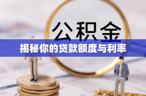 政策揭秘你的贷款额度与利率