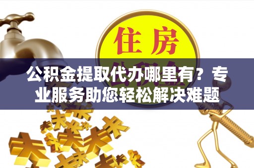 政策公积金提取代办哪里有？专业服务助您轻松解决难题