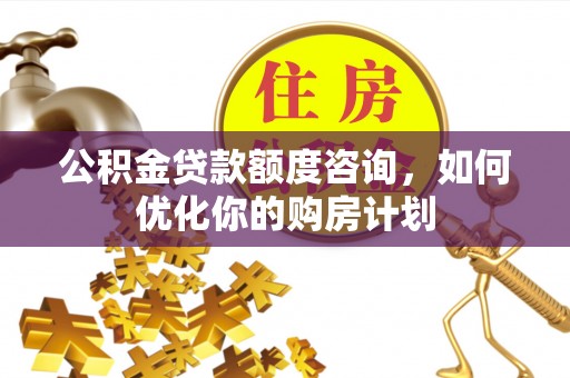 政策公积金贷款额度咨询，如何优化你的购房计划