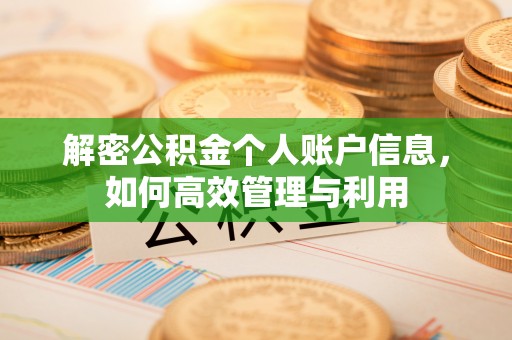 政策解密公积金个人账户信息，如何高效管理与利用