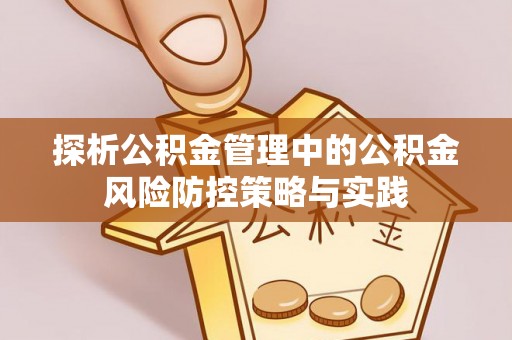 政策探析公积金管理中的公积金风险防控策略与实践