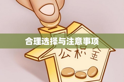 政策合理选择与注意事项