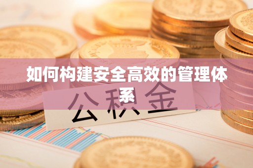 政策如何构建安全高效的管理体系