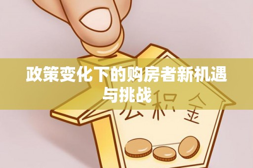 政策变化下的购房者新机遇与挑战