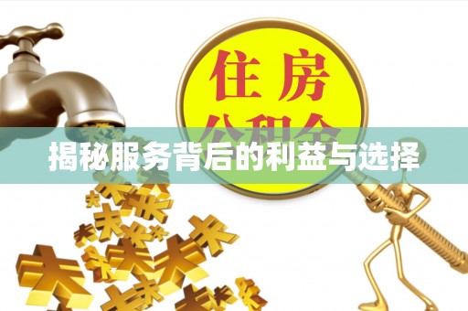 政策揭秘服务背后的利益与选择