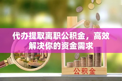 政策代办提取离职公积金，高效解决你的资金需求